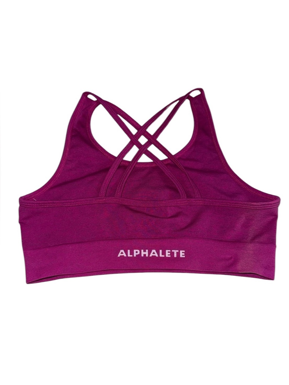 Alphalete Magenta Strappy Crisscross Sports Bra